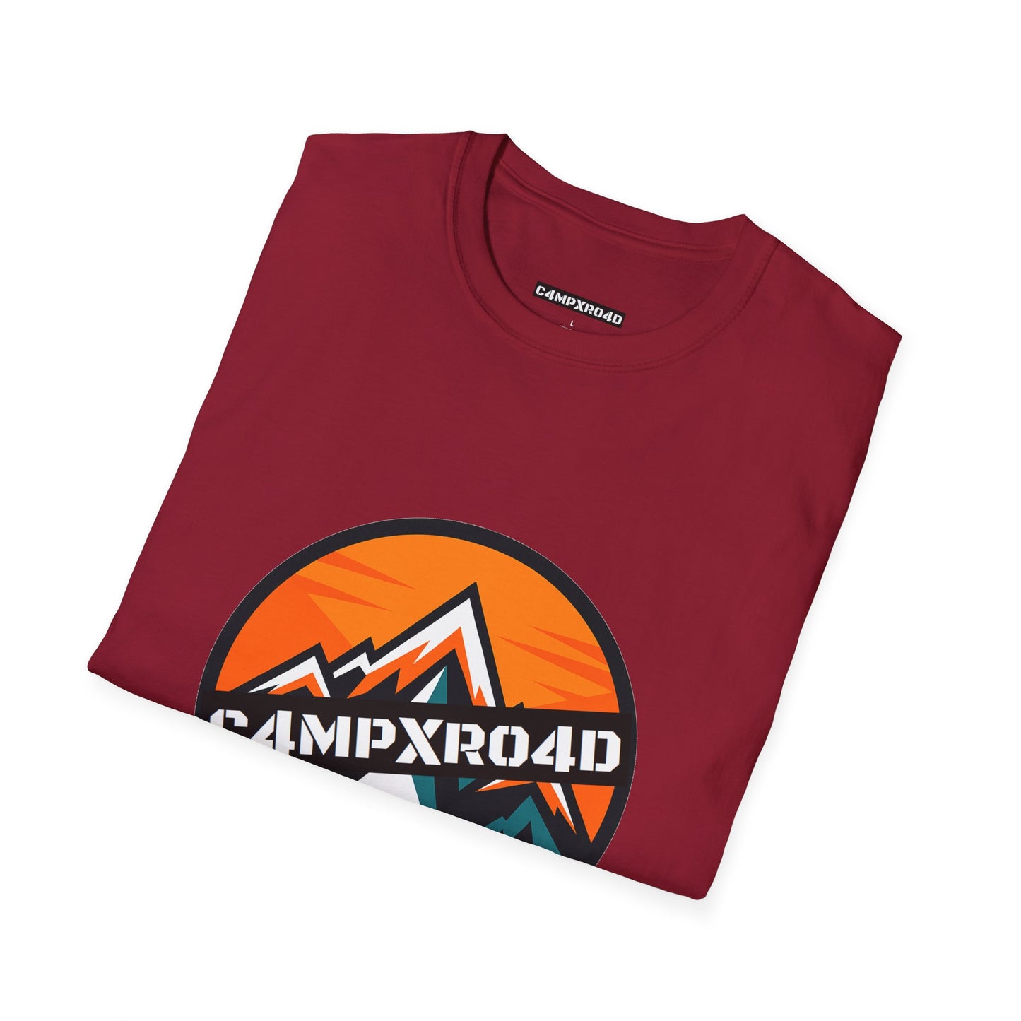C4MPXRO4D Rounded Shield Camper Badge Soft Tee | Graphic T-Shirt