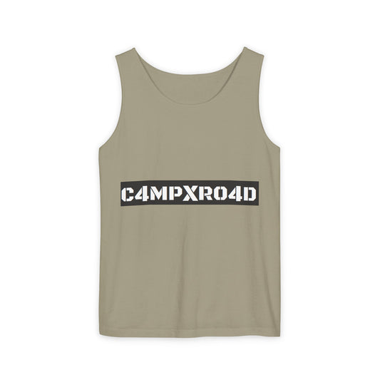 C4MPXR04D logo Tank Top | Graphic camping text tee