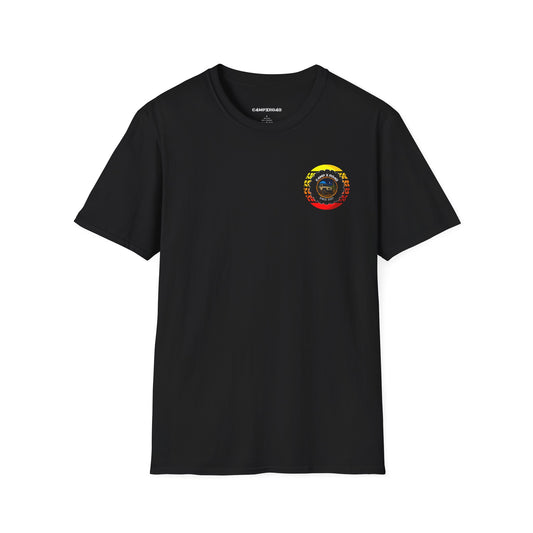 C4MPXRO4D Tiny Summer Camper Badge Soft Tee | Graphic T-Shirt