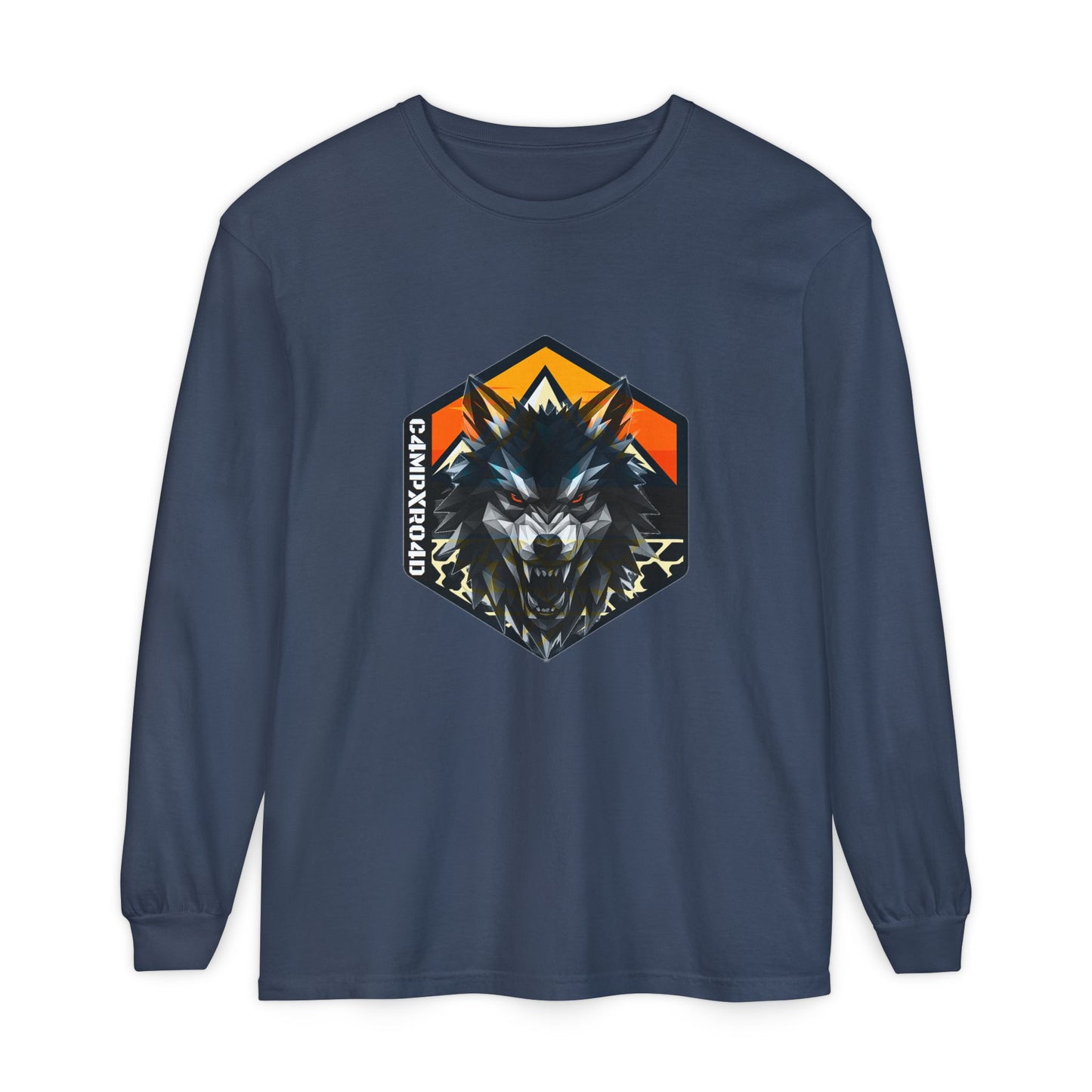 C4MPXRO4D Wolf Shield Camper Badge T-Shirt | Long Sleeve