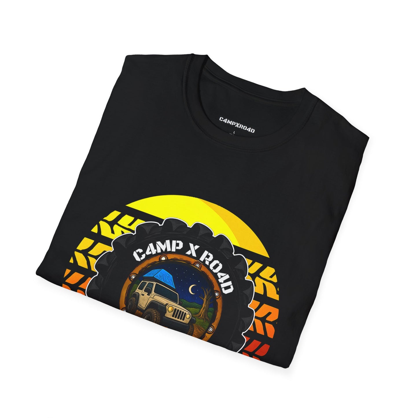 C4MPXRO4D Summer Camper Badge Soft Tee | Graphic T-Shirt
