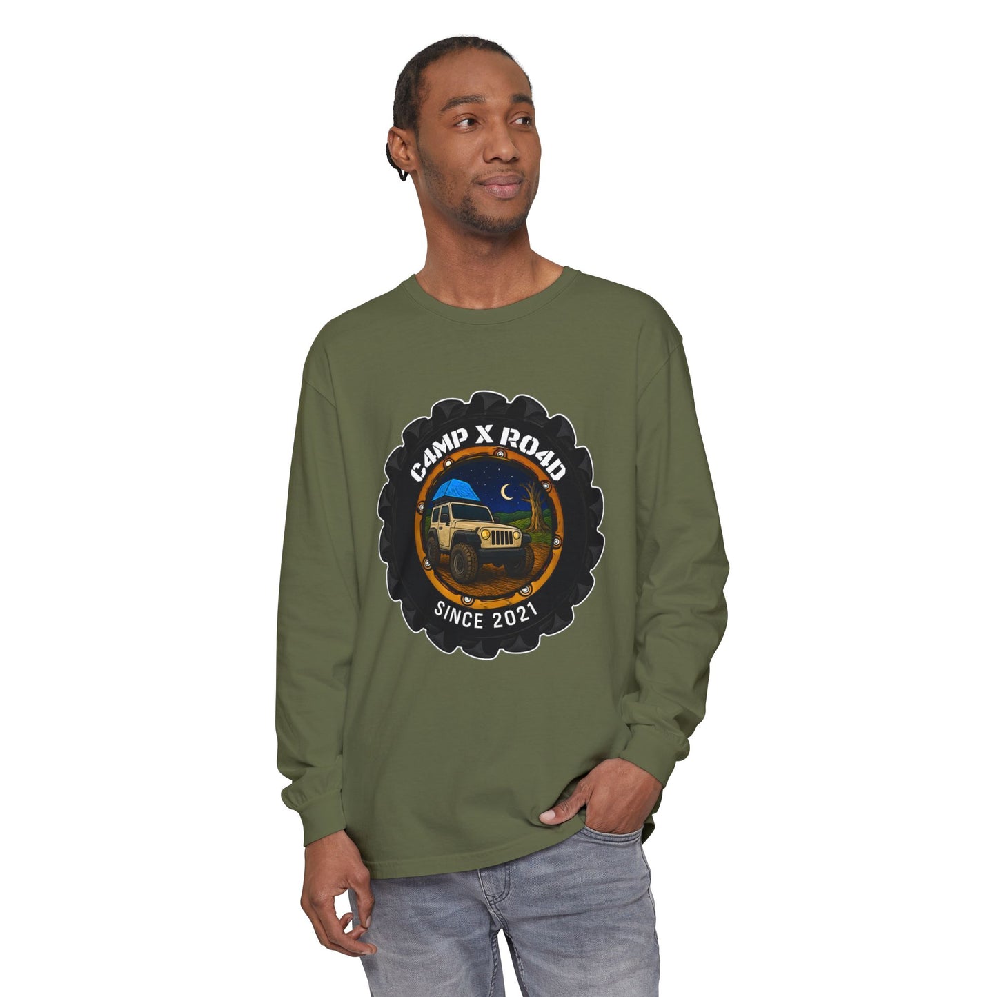 C4MPXRO4D Camper Badge T-Shirt | Long Sleeve