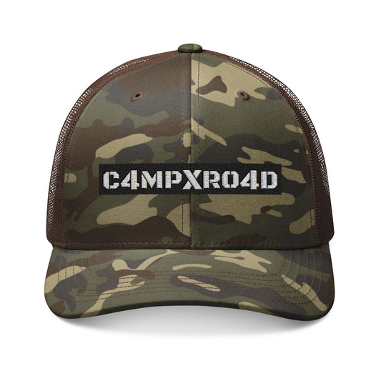 CAMPXR04D Embroidered Camouflage Trucker Hat | Camo Mesh Cap