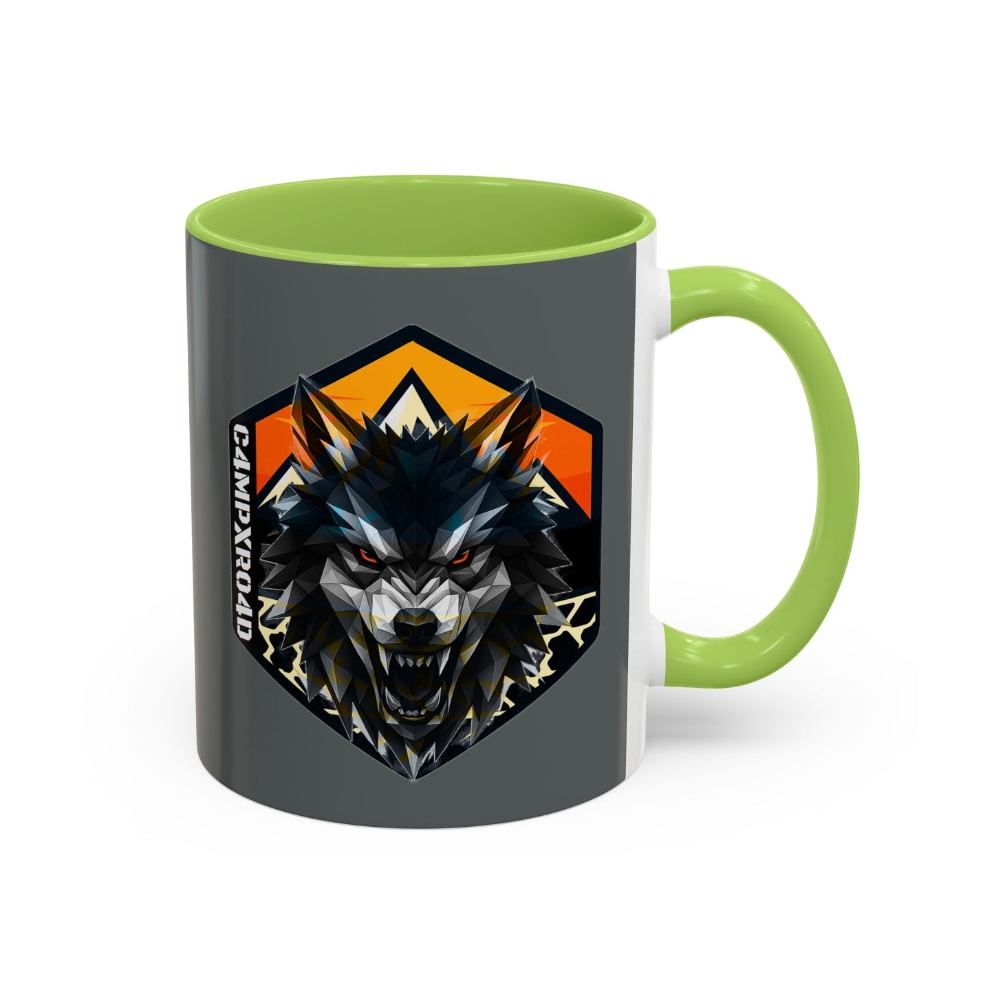 C4MPXRO4D Wolf Shield Camper Badge Mug | Accent Coffee Mug 11oz 15oz