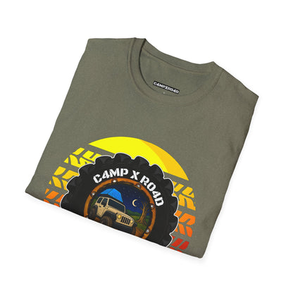 C4MPXRO4D Summer Camper Badge Soft Tee | Graphic T-Shirt