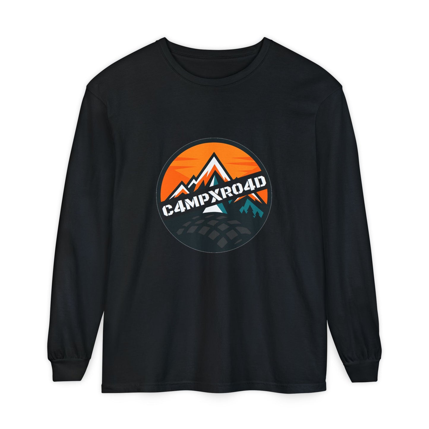 C4MPXRO4D Rounded Shield Camper Badge T-Shirt | Long Sleeve