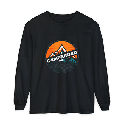 C4MPXRO4D Rounded Shield Camper Badge T-Shirt | Long Sleeve