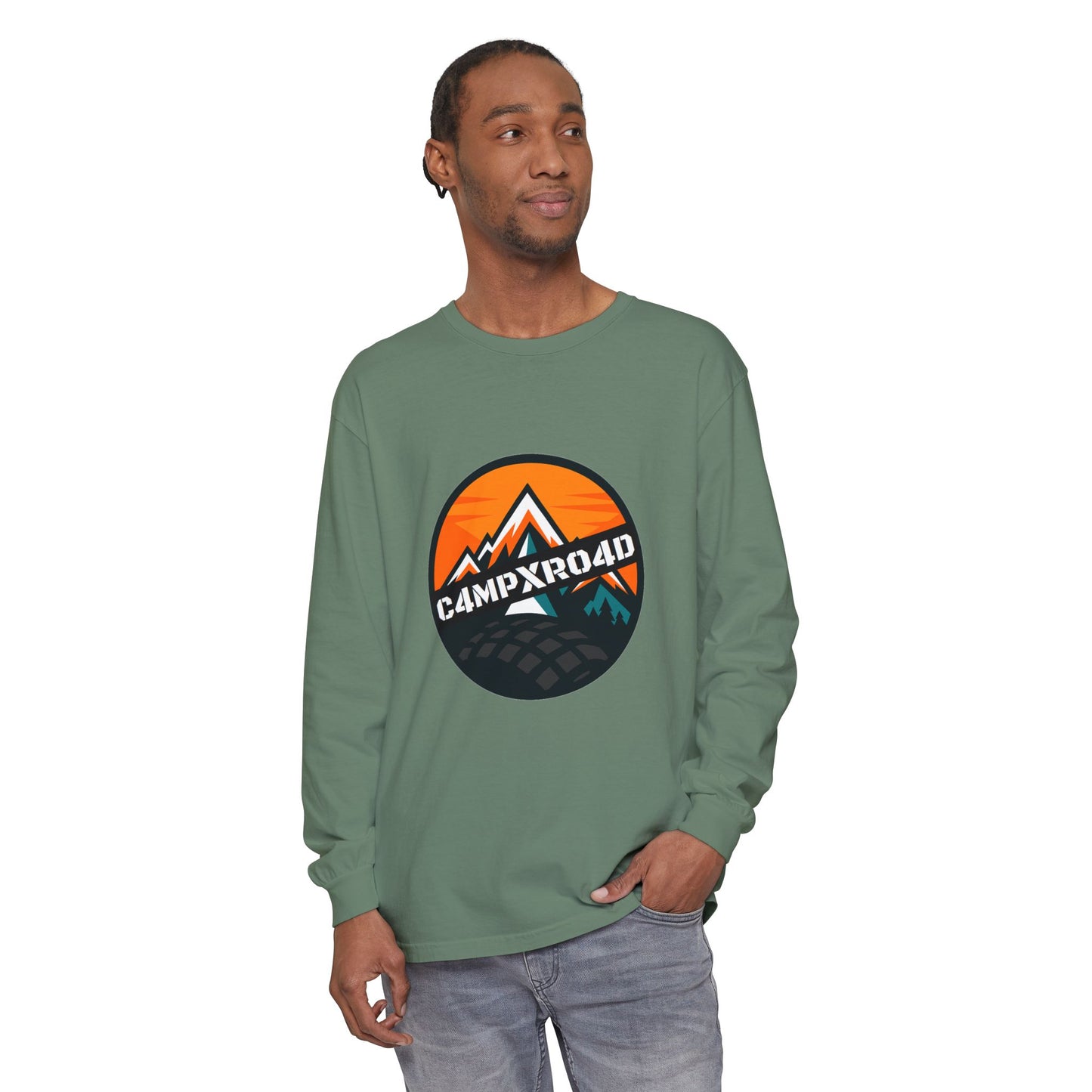 C4MPXRO4D Rounded Shield Camper Badge T-Shirt | Long Sleeve