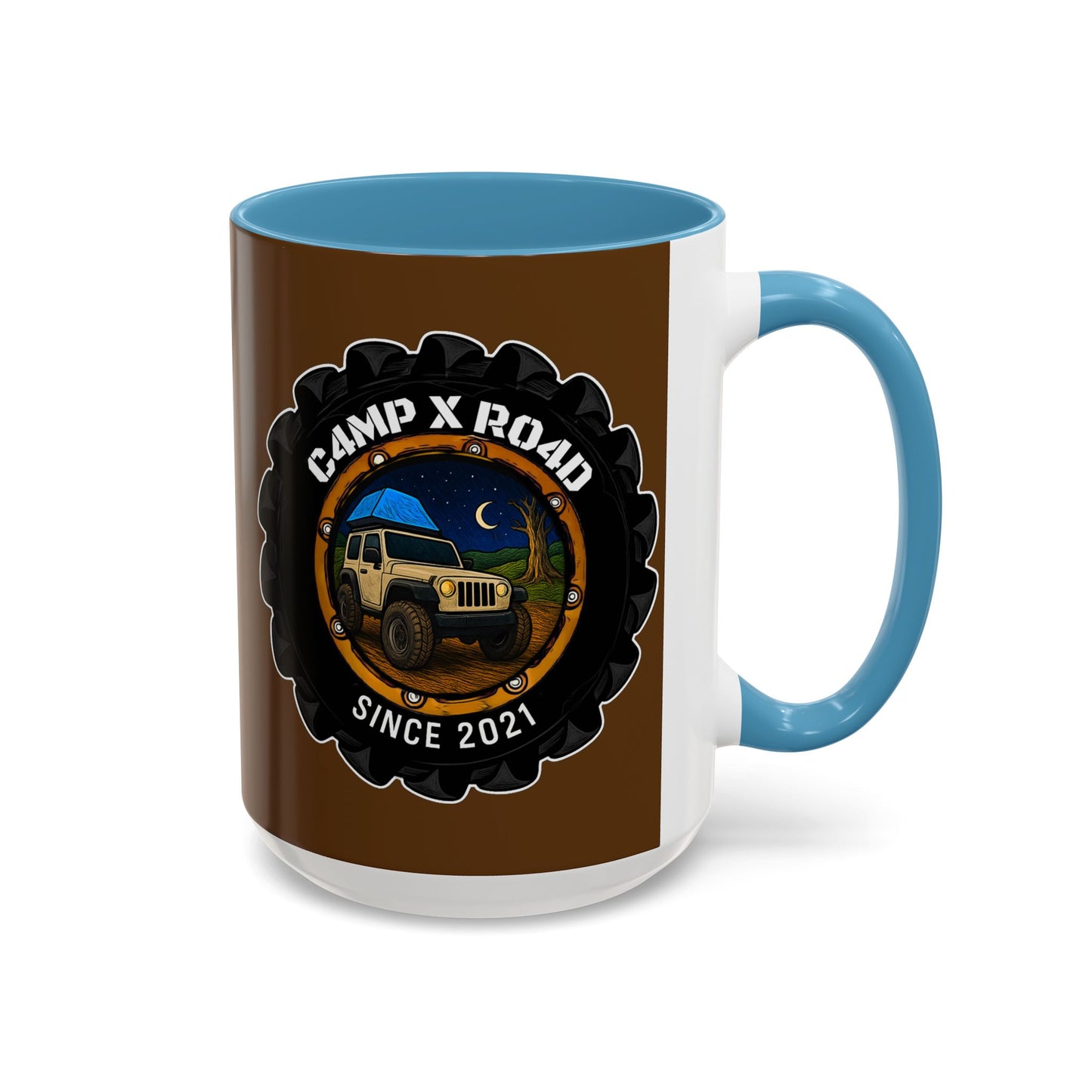 C4MPXRO4D Camper Badge Mug | Accent Coffee Mug 11oz 15oz