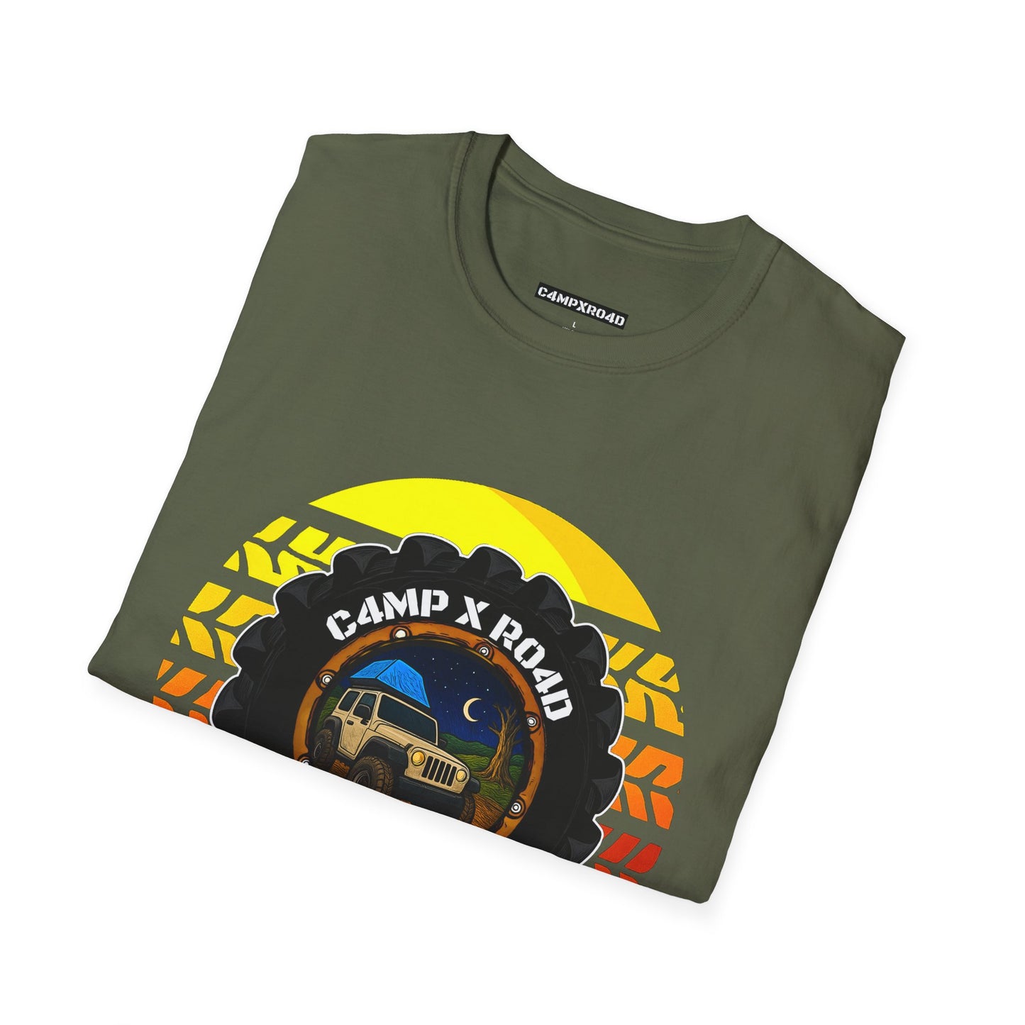 C4MPXRO4D Summer Camper Badge Soft Tee | Graphic T-Shirt