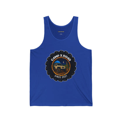 C4MPXRO4D Camper Badge Tank Top | Gaming Techwear Hacker Style