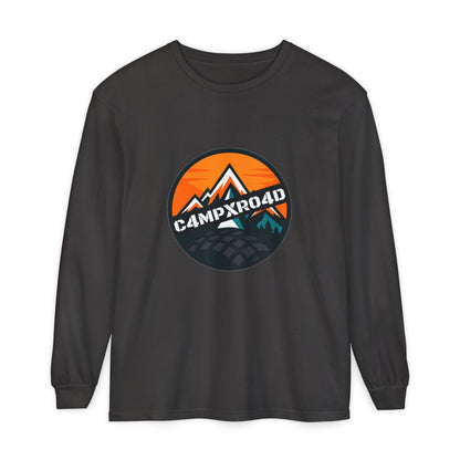 C4MPXRO4D Rounded Shield Camper Badge T-Shirt | Long Sleeve