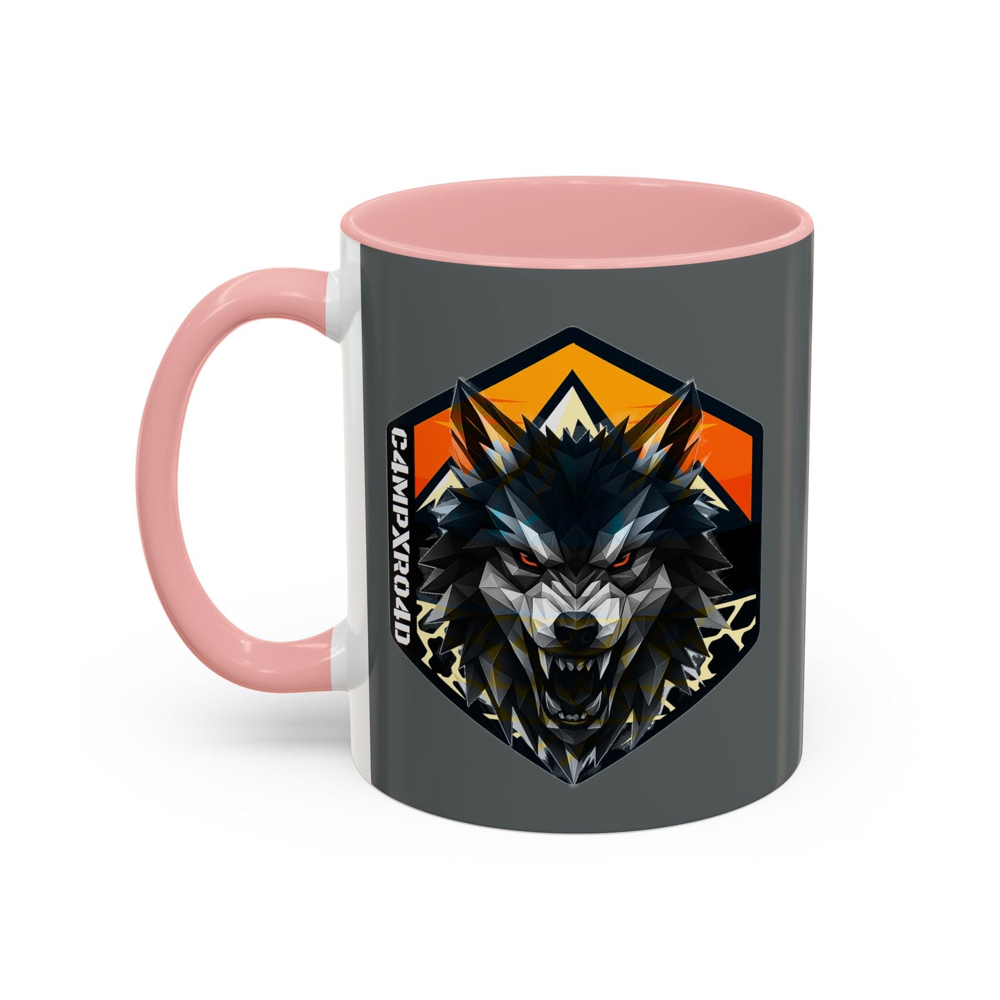 C4MPXRO4D Wolf Shield Camper Badge Mug | Accent Coffee Mug 11oz 15oz