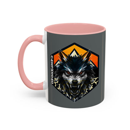 C4MPXRO4D Wolf Shield Camper Badge Mug | Accent Coffee Mug 11oz 15oz