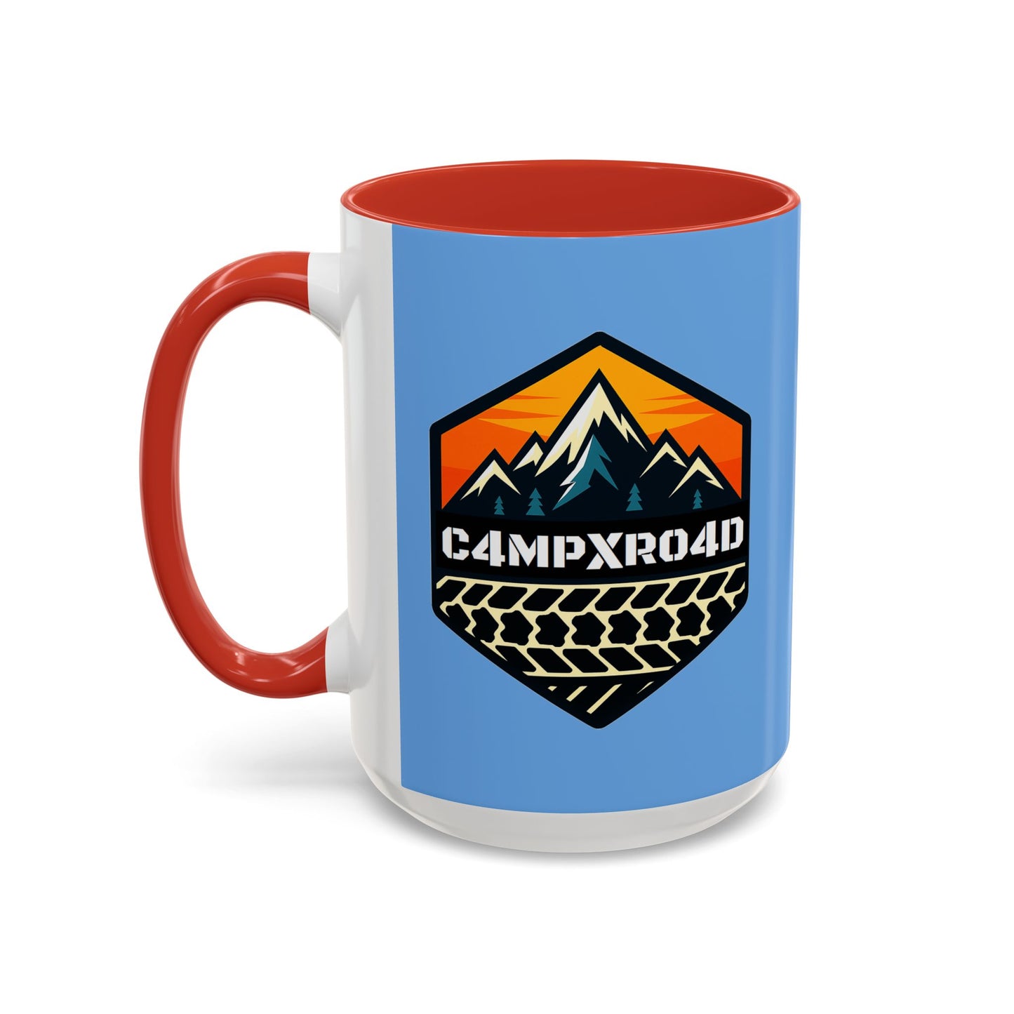 C4MPXRO4D Hexa Shield Camper Badge Mug | Accent Coffee Mug 11oz 15oz