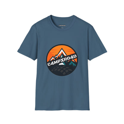 C4MPXRO4D Rounded Shield Camper Badge Soft Tee | Graphic T-Shirt