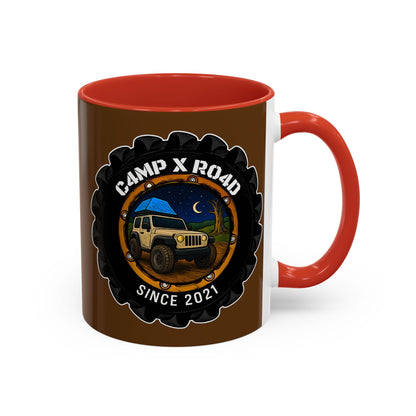 C4MPXRO4D Camper Badge Mug | Accent Coffee Mug 11oz 15oz