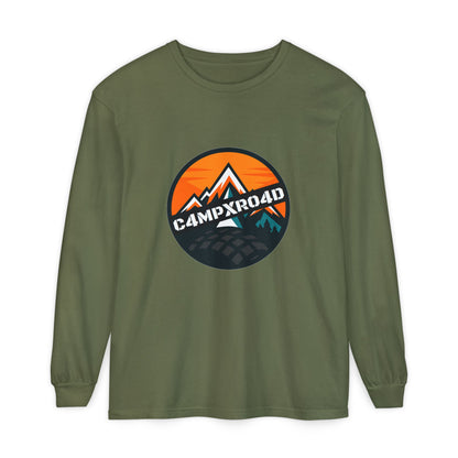 C4MPXRO4D Rounded Shield Camper Badge T-Shirt | Long Sleeve