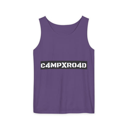 C4MPXR04D logo Tank Top | Graphic camping text tee