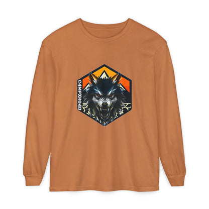 C4MPXRO4D Wolf Shield Camper Badge T-Shirt | Long Sleeve