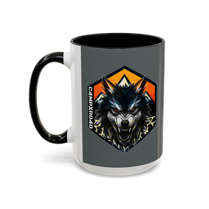 C4MPXRO4D Wolf Shield Camper Badge Mug | Accent Coffee Mug 11oz 15oz