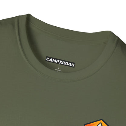 C4MPXRO4D Tiny Hexa Shield Camper Badge Soft Tee | Graphic T-Shirt