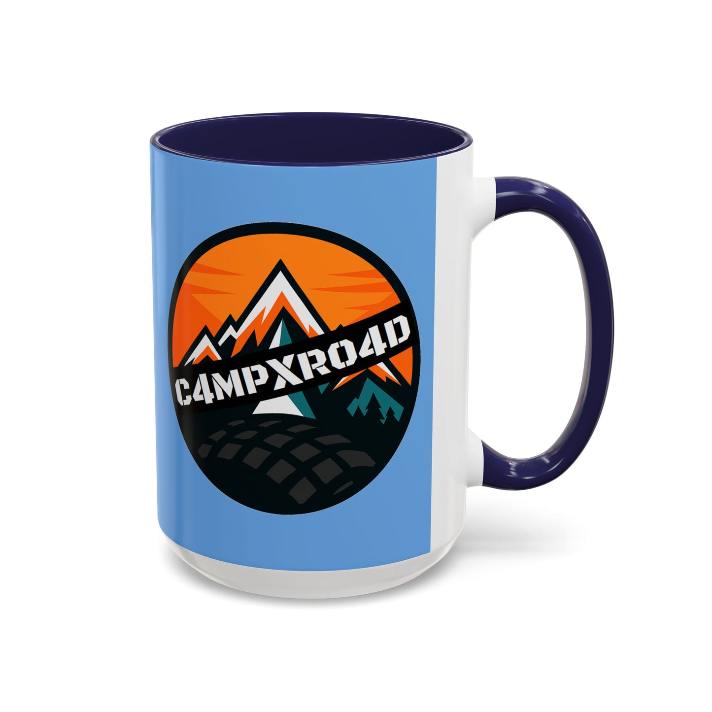 C4MPXRO4D Rounded Shield Camper Badge Mug | Accent Coffee Mug 11oz 15oz