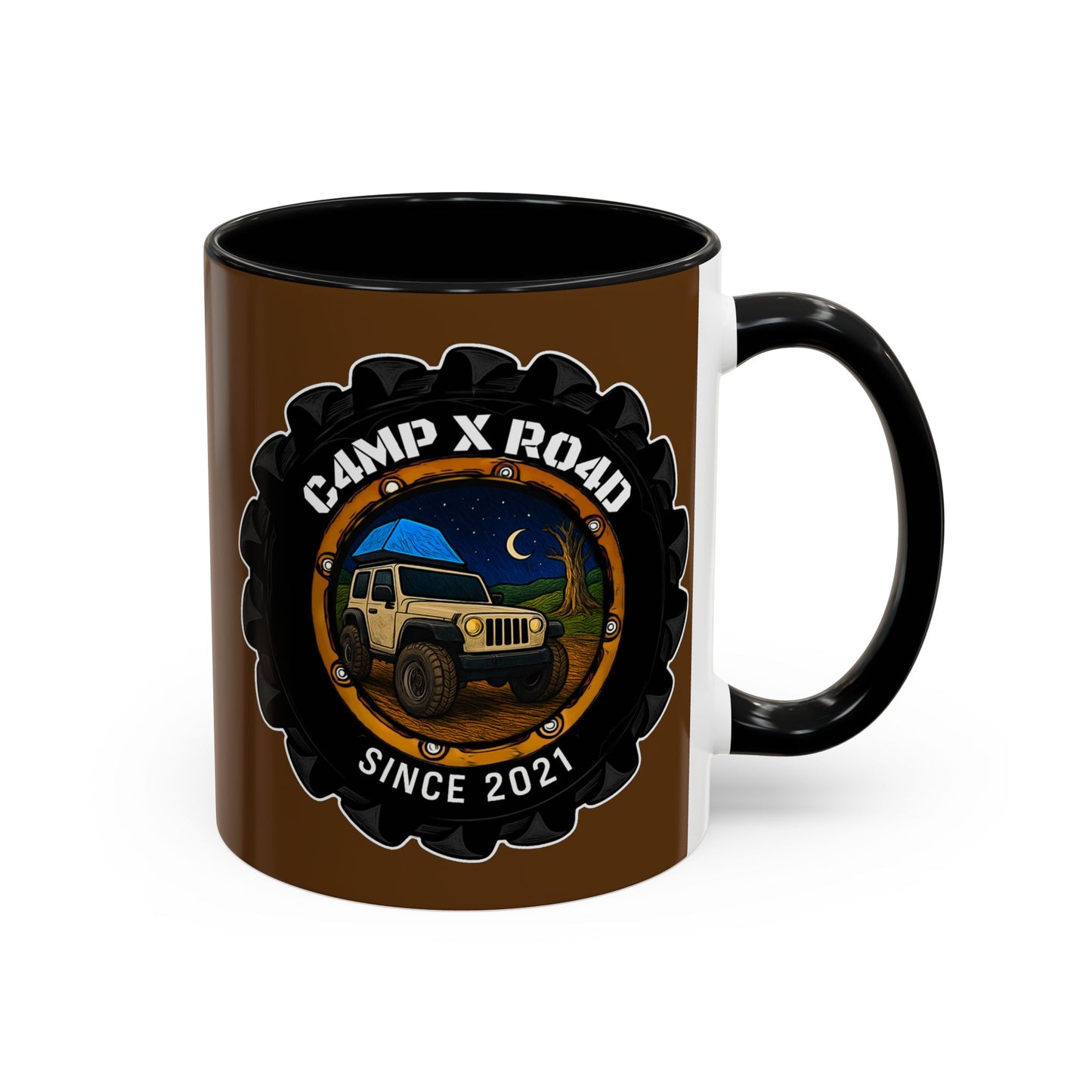 C4MPXRO4D Camper Badge Mug | Accent Coffee Mug 11oz 15oz