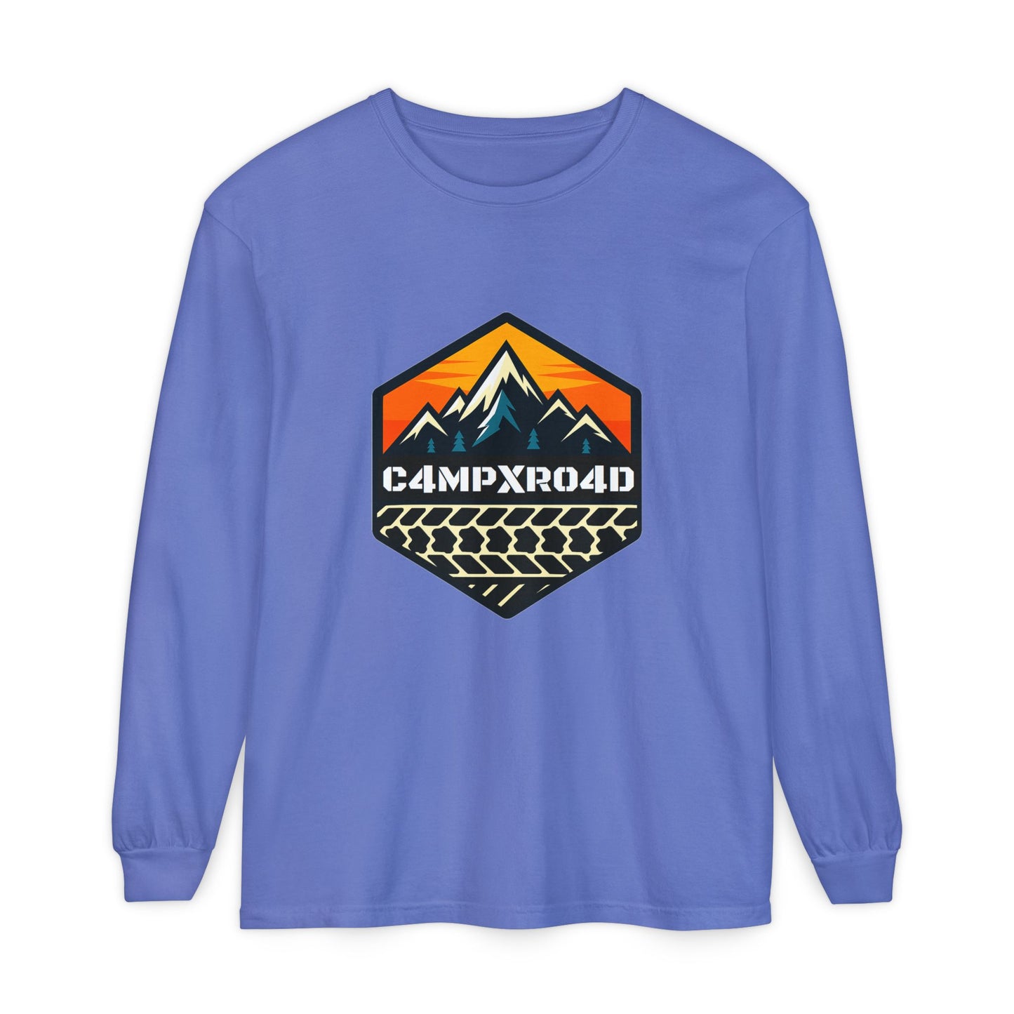 C4MPXRO4D Hexa Shield Camper Badge T-Shirt | Long Sleeve
