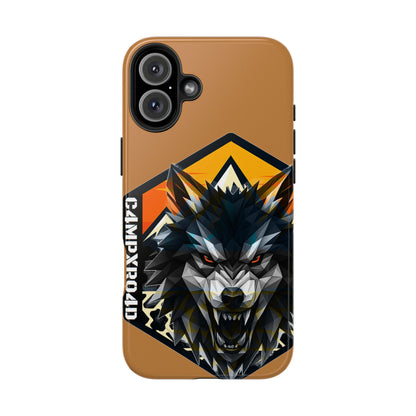 C4MPXRO4D Wolf Shield Camper Badge Phone Case | Tough Phone Case