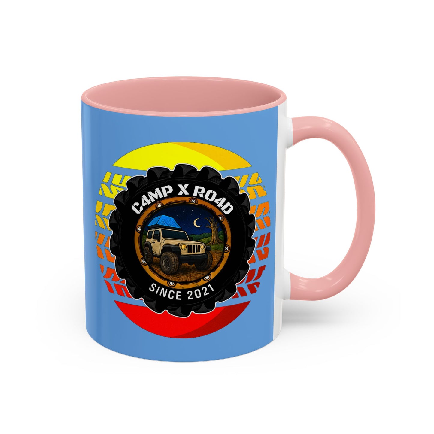 C4MPXRO4D Summer Camper Badge Mug | Accent Coffee Mug 11oz 15oz