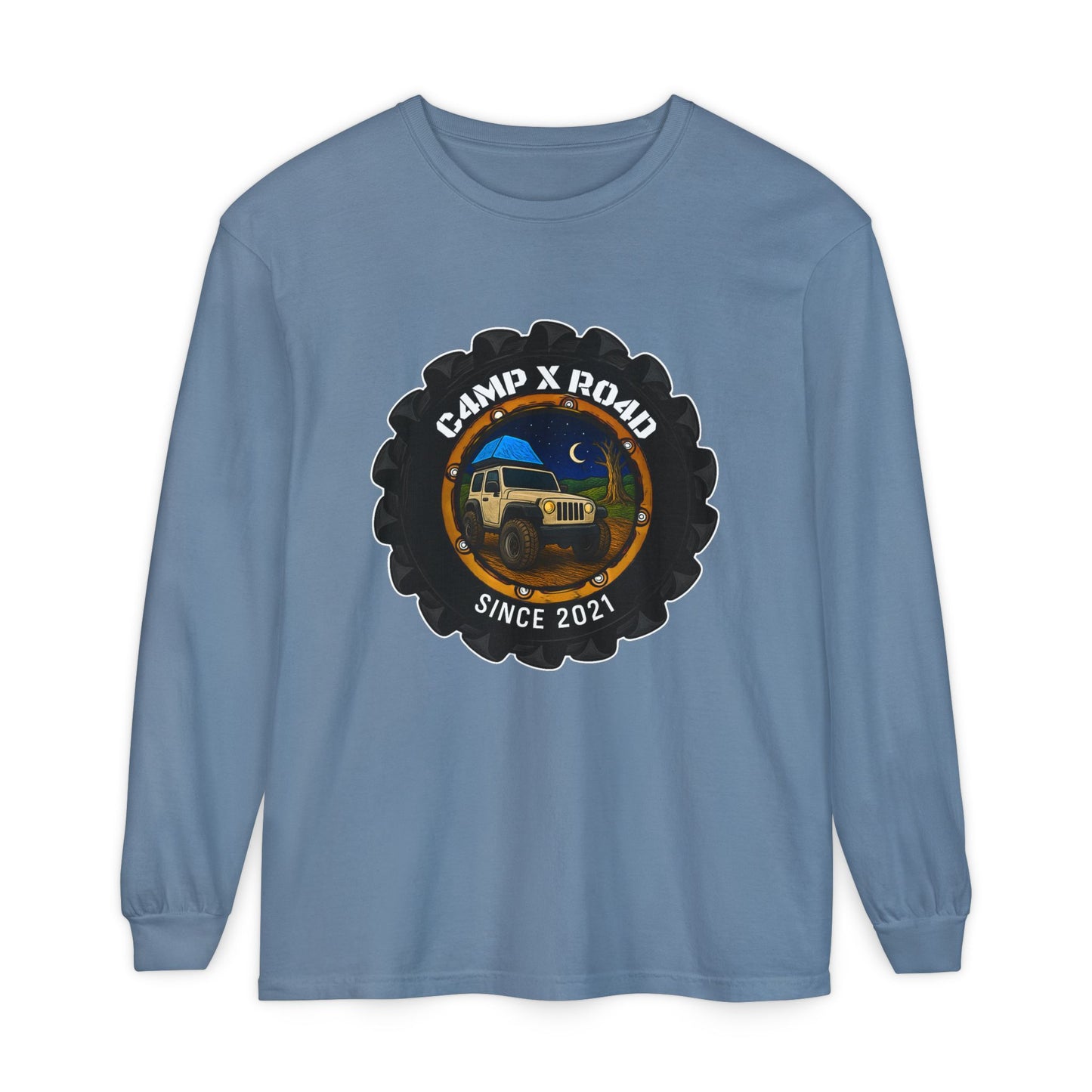 C4MPXRO4D Camper Badge T-Shirt | Long Sleeve