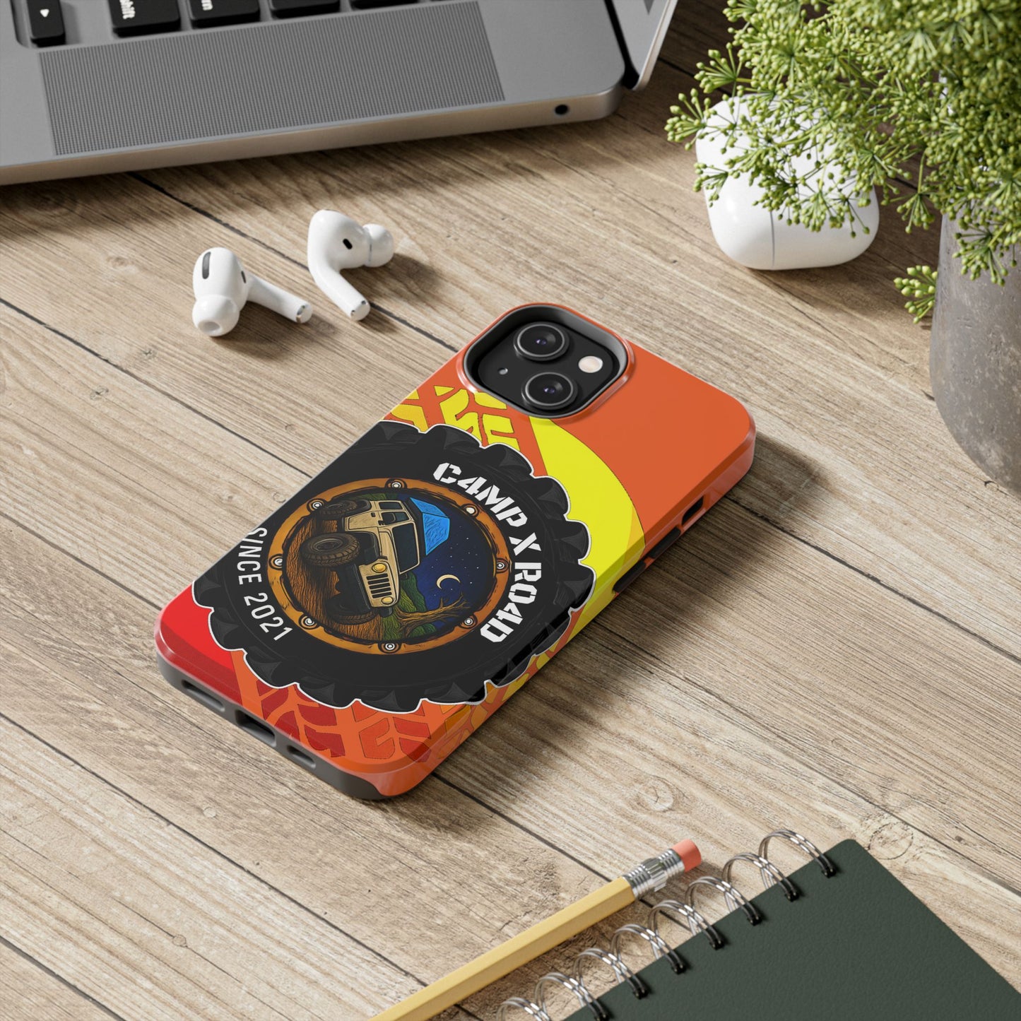 C4MPXRO4D Summer Camper Badge Phone Case | Tough Phone Case