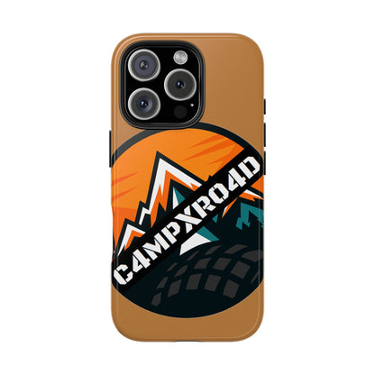 C4MPXRO4D Rounded Shield Camper Badge Phone Case | Tough Phone Case
