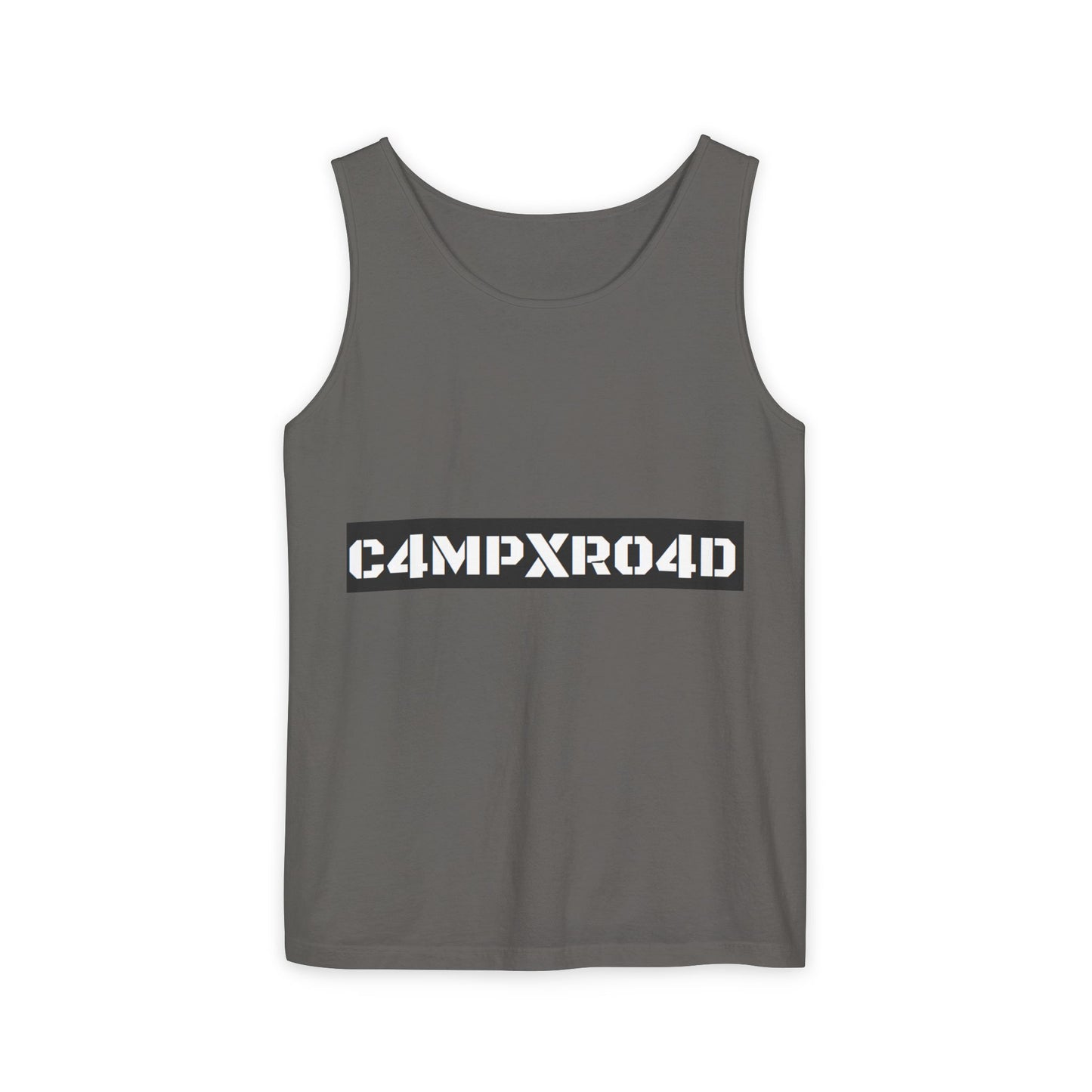 C4MPXR04D logo Tank Top | Graphic camping text tee