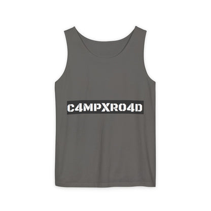 C4MPXR04D logo Tank Top | Graphic camping text tee