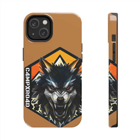 C4MPXRO4D Wolf Shield Camper Badge Phone Case | Tough Phone Case
