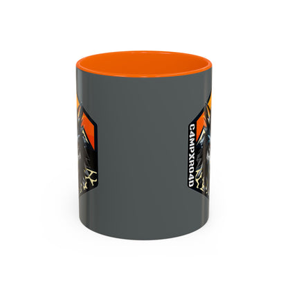 C4MPXRO4D Wolf Shield Camper Badge Mug | Accent Coffee Mug 11oz 15oz