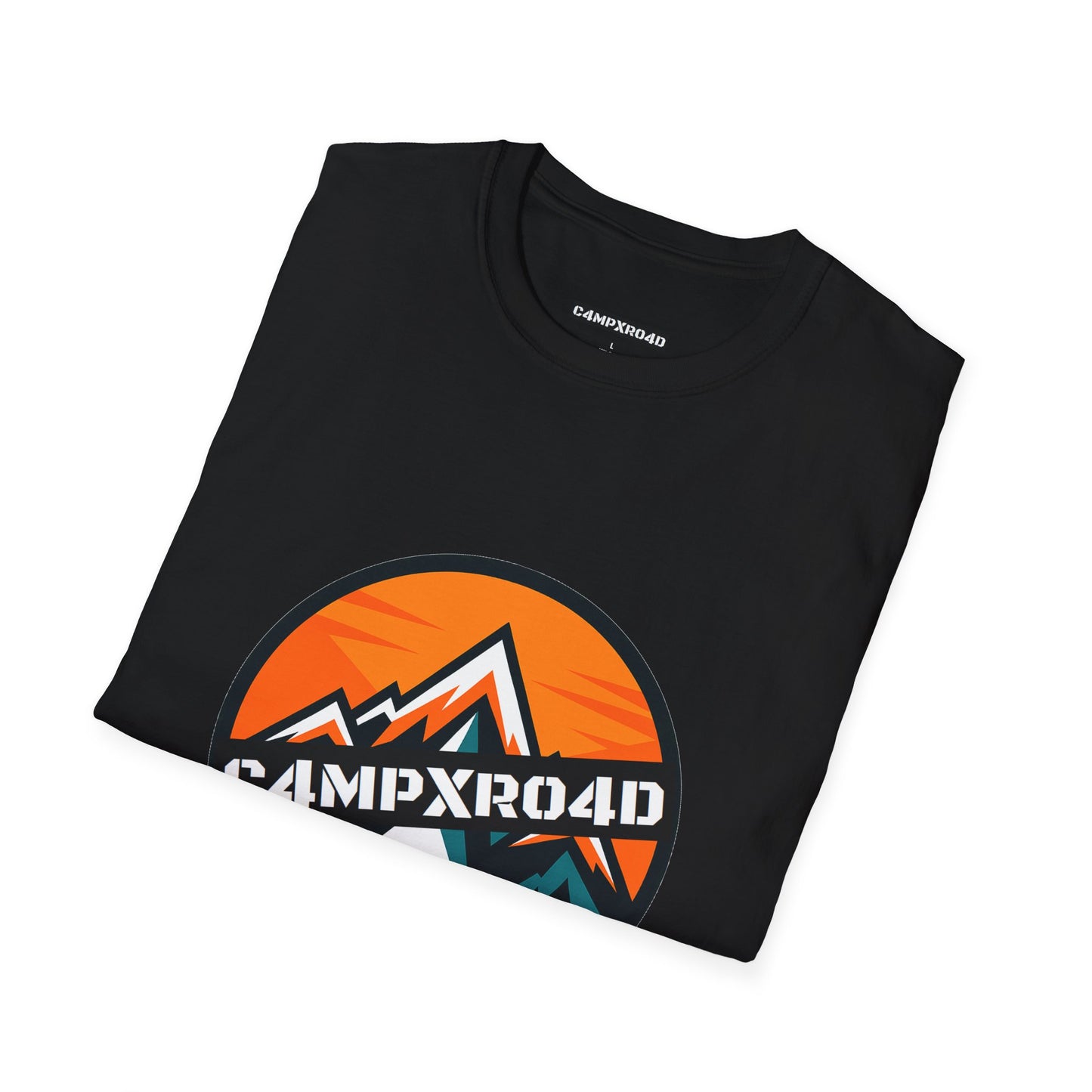 C4MPXRO4D Rounded Shield Camper Badge Soft Tee | Graphic T-Shirt