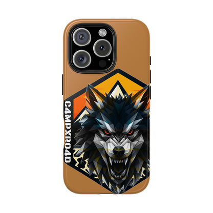 C4MPXRO4D Wolf Shield Camper Badge Phone Case | Tough Phone Case