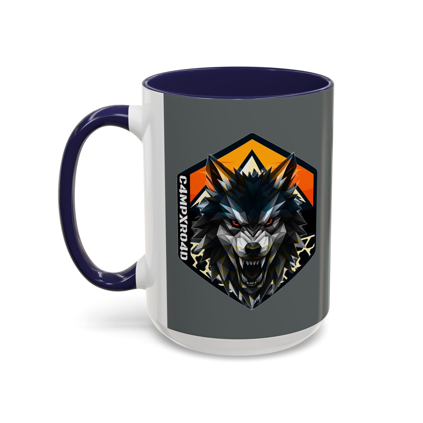 C4MPXRO4D Wolf Shield Camper Badge Mug | Accent Coffee Mug 11oz 15oz
