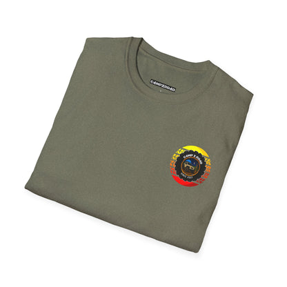 C4MPXRO4D Tiny Summer Camper Badge Soft Tee | Graphic T-Shirt