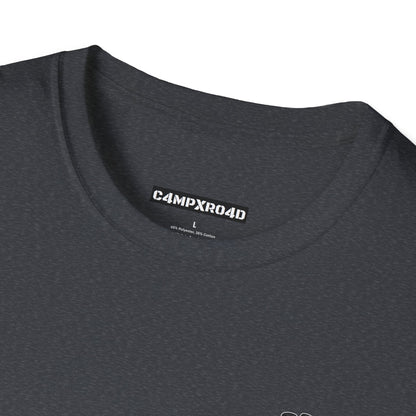 C4MPXRO4D Tiny Camper Badge Soft Tee | Graphic T-Shirt