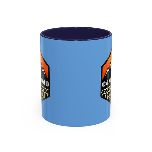 C4MPXRO4D Hexa Shield Camper Badge Mug | Accent Coffee Mug 11oz 15oz