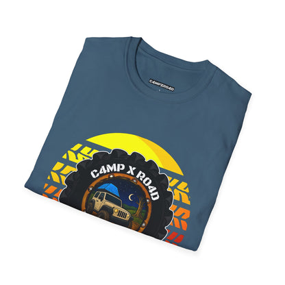 C4MPXRO4D Summer Camper Badge Soft Tee | Graphic T-Shirt