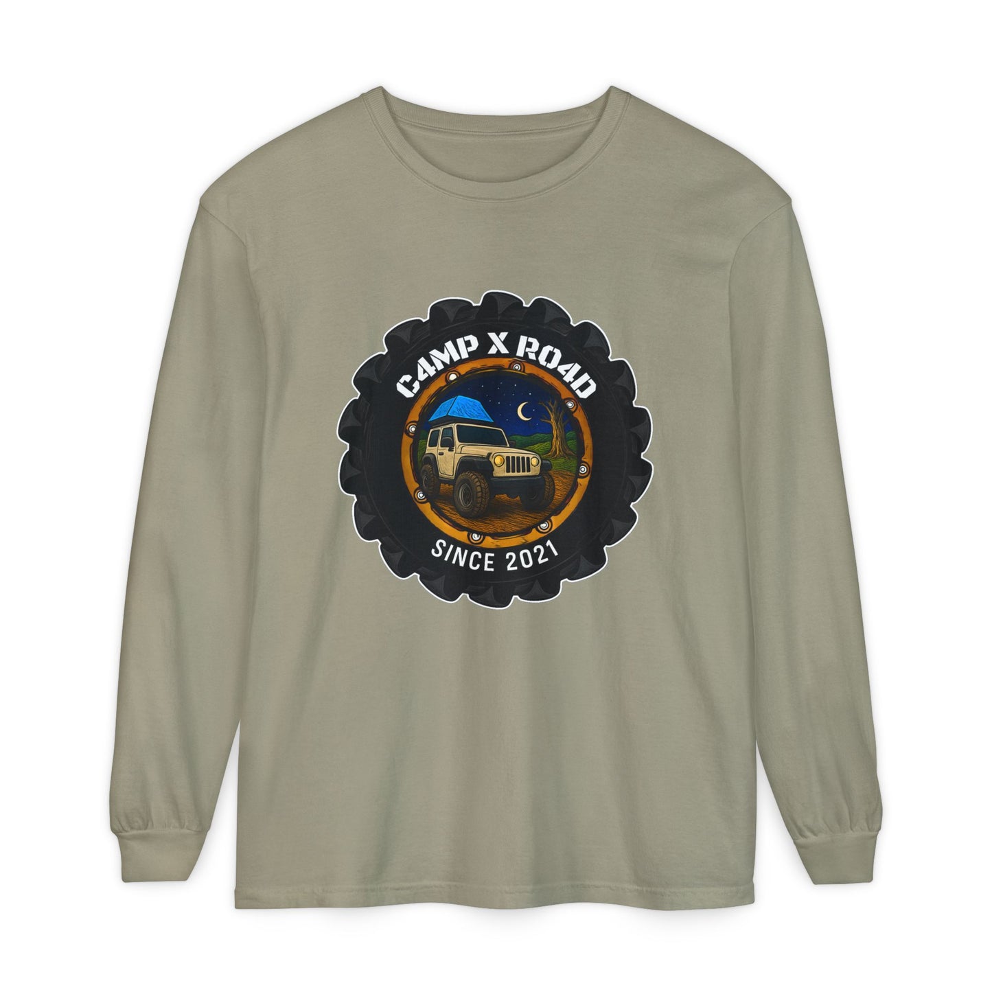 C4MPXRO4D Camper Badge T-Shirt | Long Sleeve