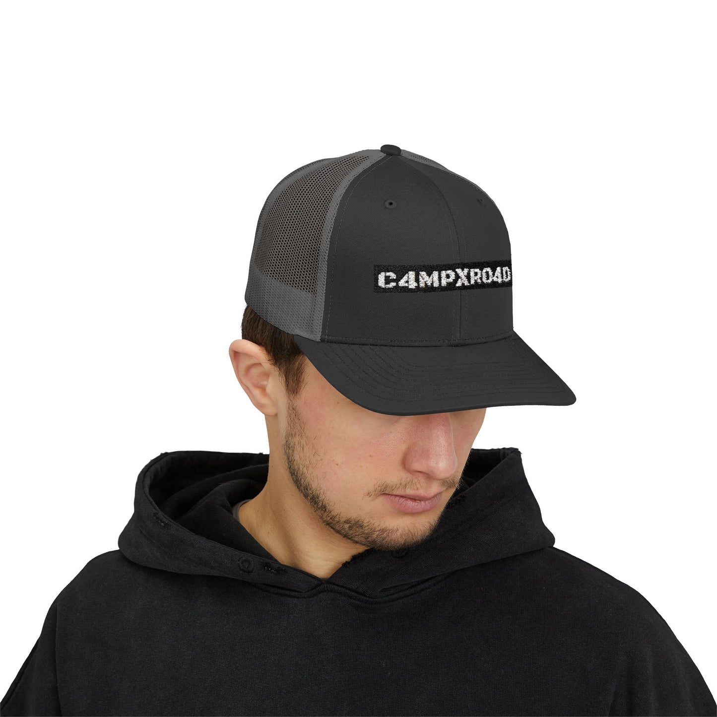 C4MPXRO4D logo Cap | Trucker Snapback Mesh Hat