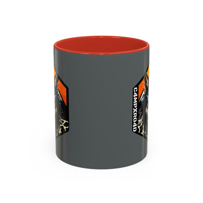 C4MPXRO4D Wolf Shield Camper Badge Mug | Accent Coffee Mug 11oz 15oz