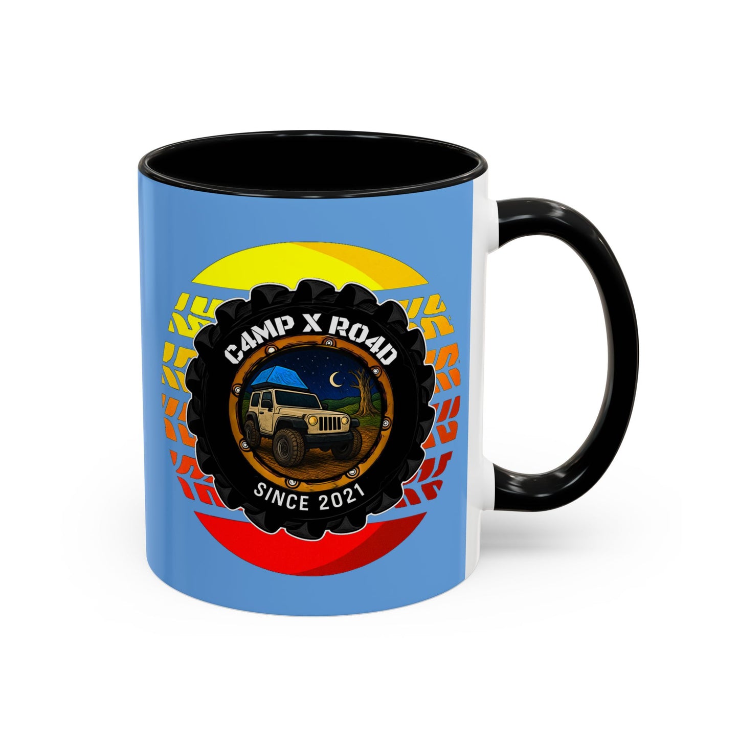 C4MPXRO4D Summer Camper Badge Mug | Accent Coffee Mug 11oz 15oz
