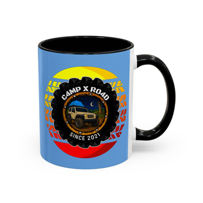 C4MPXRO4D Summer Camper Badge Mug | Accent Coffee Mug 11oz 15oz